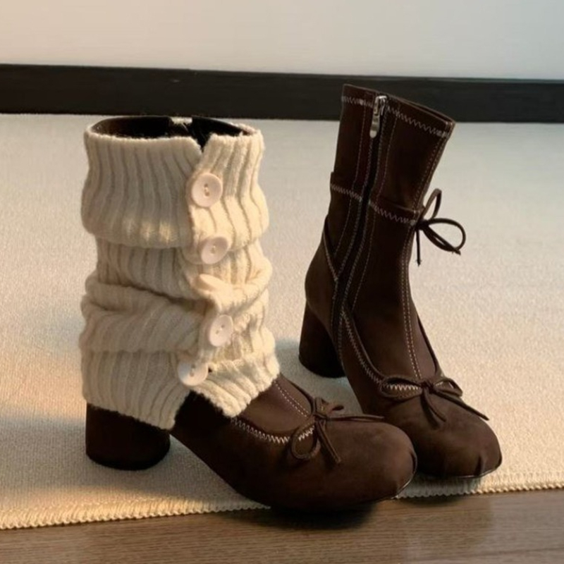 Winter Clothing Clearance Sale - Botki damskie na wysokim obcasie z