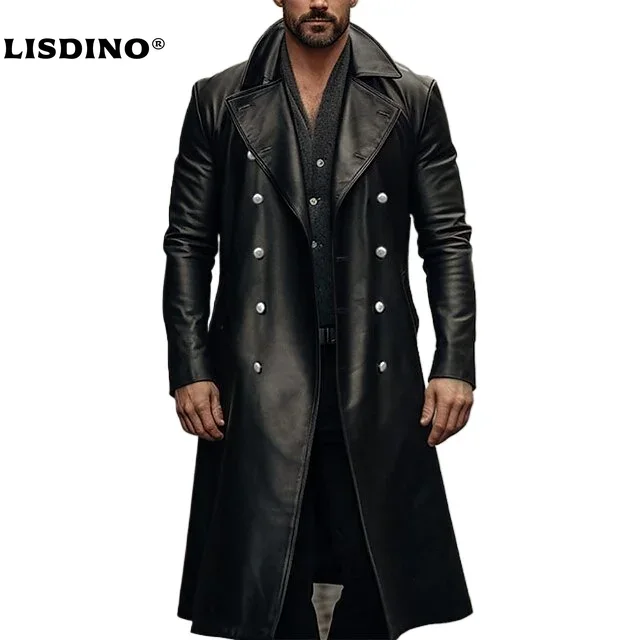 Winter Clothing Clearance Sale - Kurtka skórzana męska zimowa ocieplana polarem