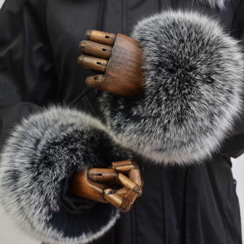Winter Clothing Clearance Sale - Mankiety z futra lisa dla kobiet