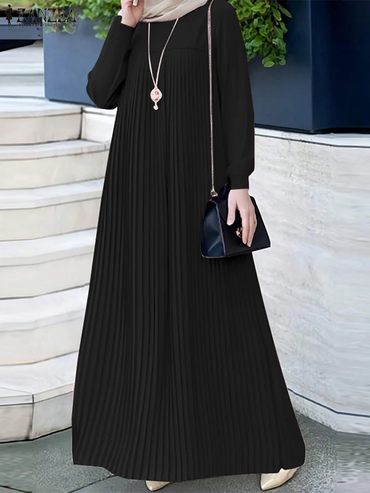 Winter Clothing Dubai - 2025 ZANZEA muzułmańska abaja hidżab sukienka