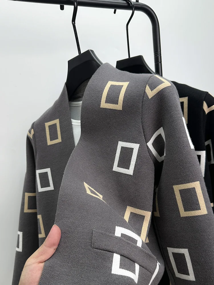 Wool Blend Coat - Luksusowa jakość męski projektant sweter dziergany