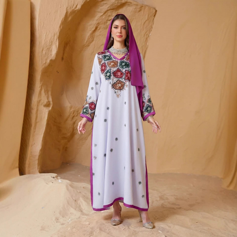 Winter Clothing Dubai - Ad251116 Nowa damska haftowana długa szata,