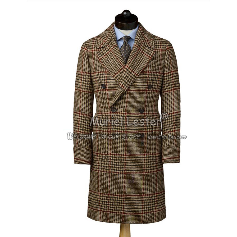 Wool Blend Coat - Męskie marynarki w stylu angielskim Tweedowy