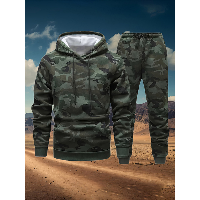Winter Clothing - Jesienne kamuflażowe zestawy dresowe z nadrukiem