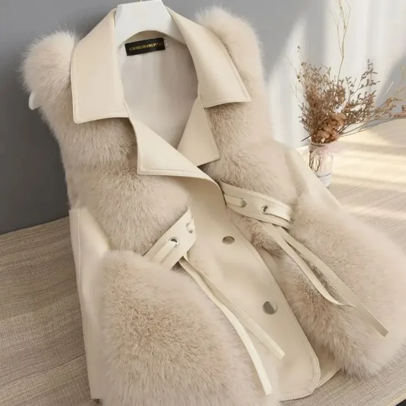 Winter Clothing On Sale - Jednokolorowa kamizelka damska Koronkowy ciepły koreański
