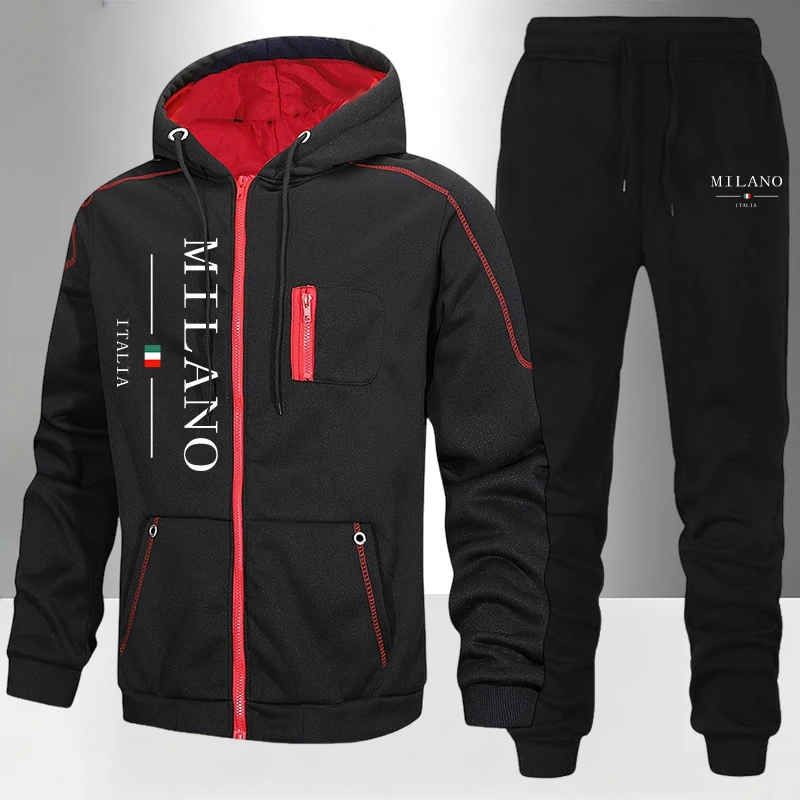 Winter Clothing Clearance Sale - Włoski Zestaw Męski/Kurtka/Spodnie Jesień Zima Codzienny