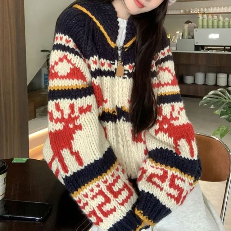 Świąteczny sweter damski z dzi – Winter Clothing Colors recenzja i cena