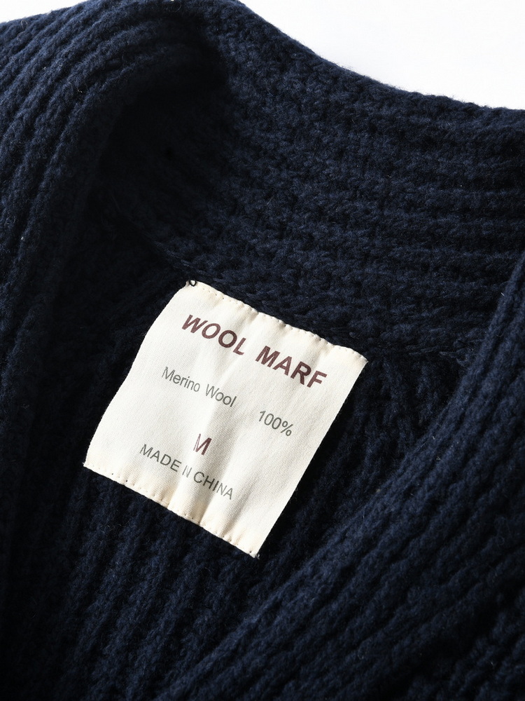 Męski sweter z grubej dzianiny – Wool Blend Coat recenzja i cena