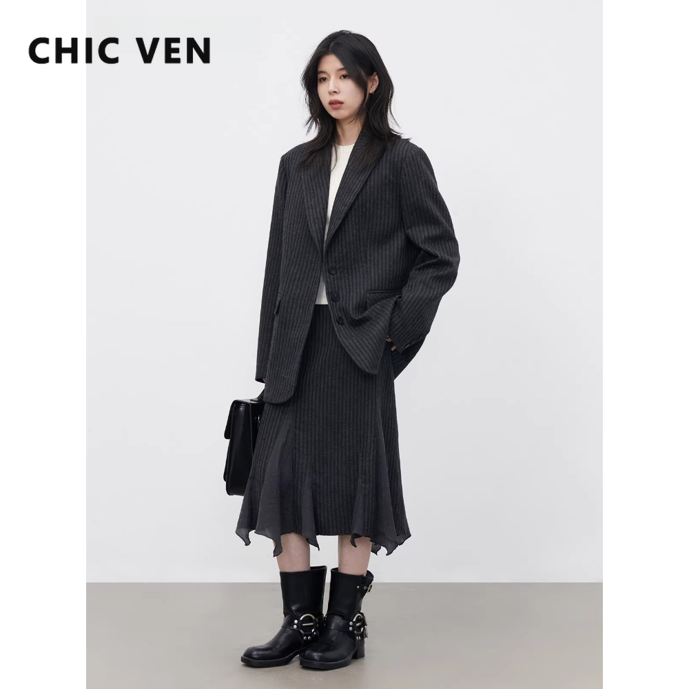 CHIC VEN Modny damski wełniany – Wool Blend Coat recenzja i cena