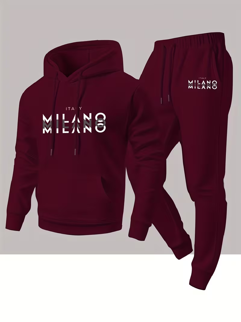 Męski modny zestaw z nadrukiem – Winter Clothing recenzja i cena