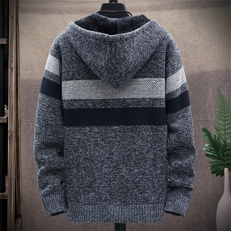 Męski sweter w paski Gruby pol – Wool Blend Coat recenzja i cena