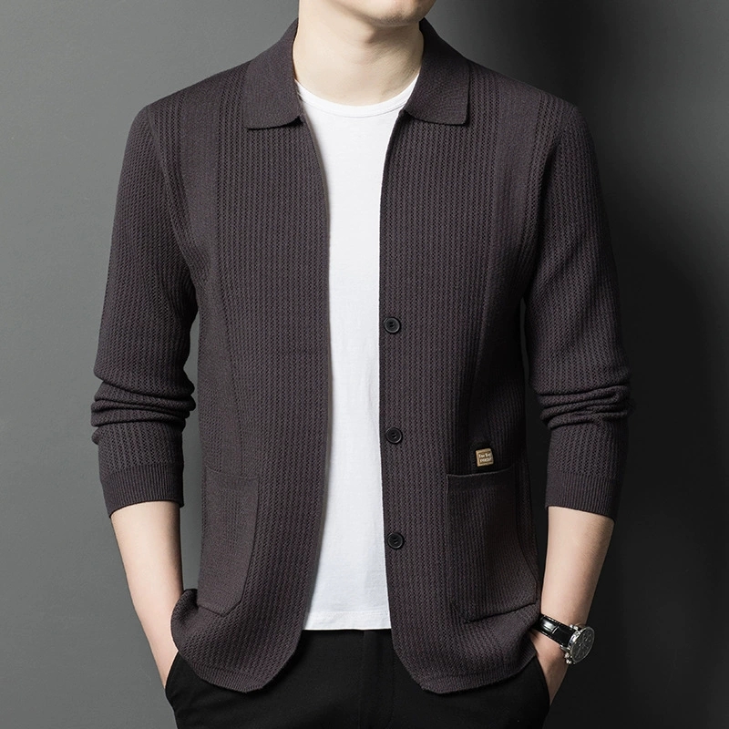 Wysokiej jakości męskie kardig – Wool Blend Coat recenzja i cena