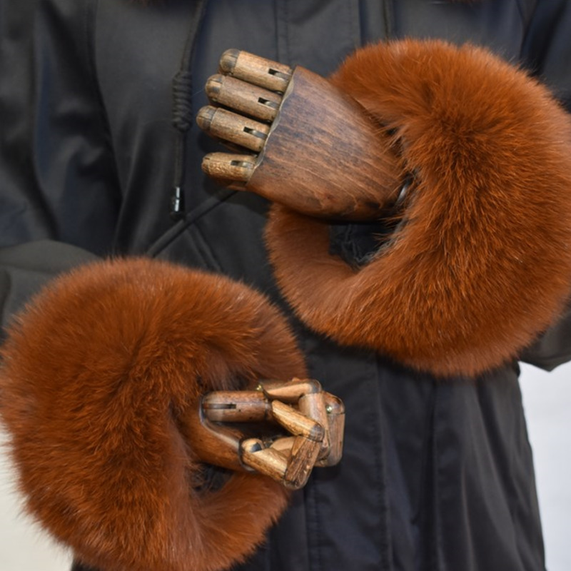 Mankiety z futra lisa dla kobi – Winter Clothing Clearance Sale recenzja i cena