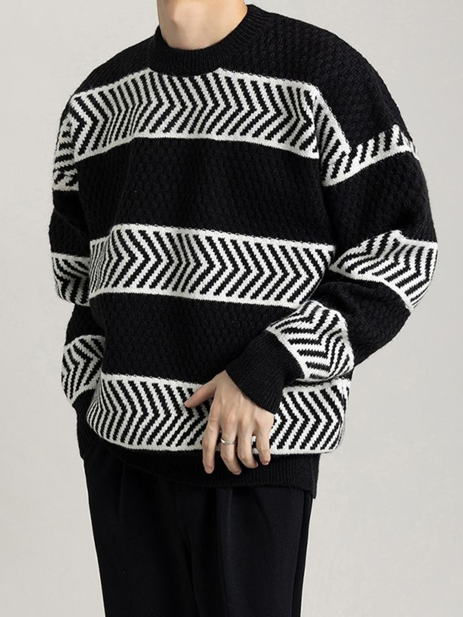 Casual luźne paski sweter swet – Winter Clothing Colors recenzja i cena