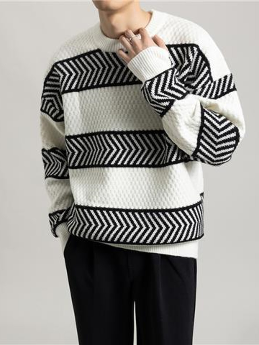 Casual luźne paski sweter swet – Winter Clothing Colors recenzja i cena
