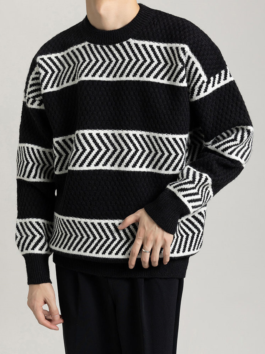 Casual luźne paski sweter swet – Winter Clothing Colors recenzja i cena