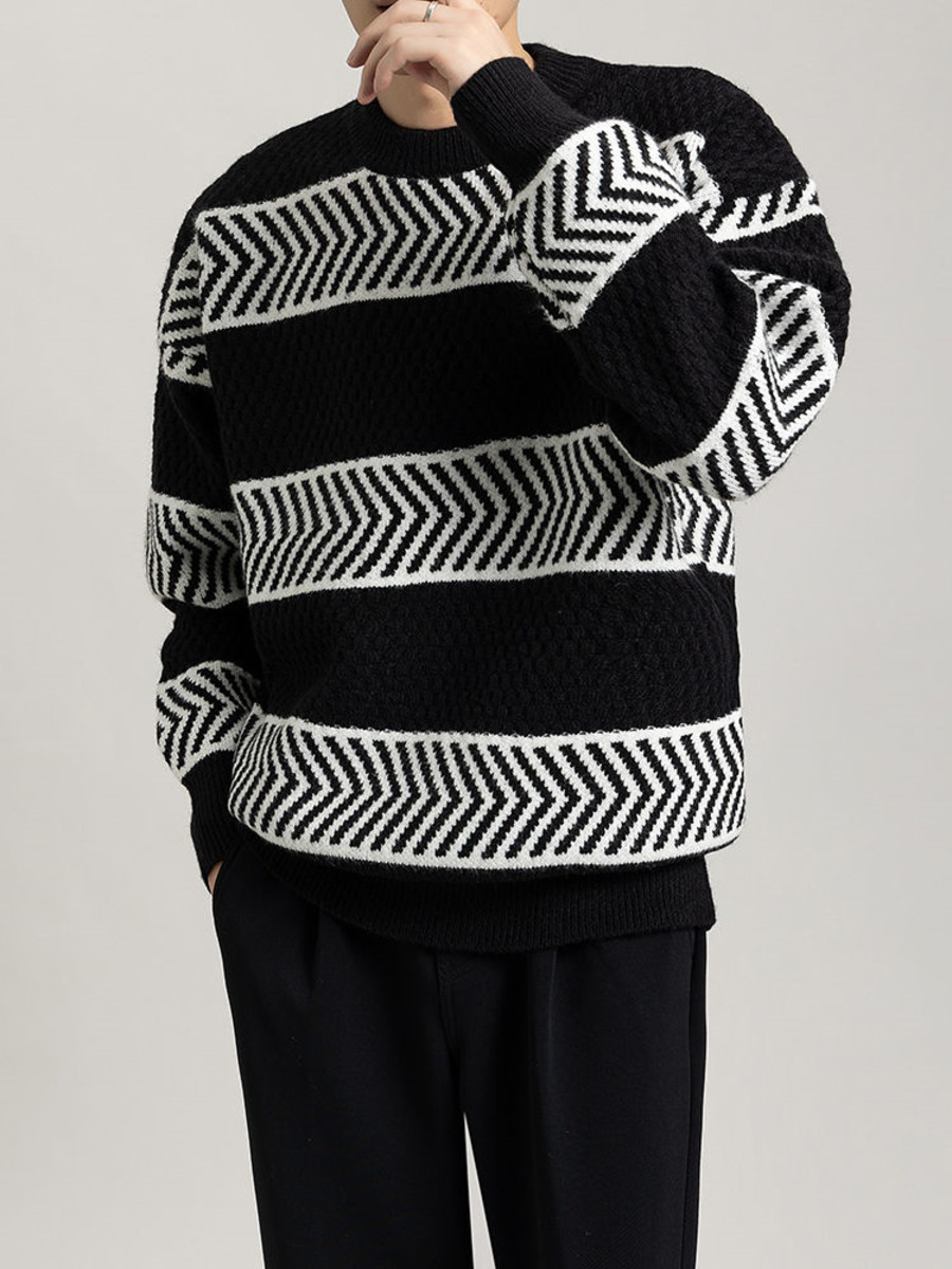 Casual luźne paski sweter swet – Winter Clothing Colors recenzja i cena