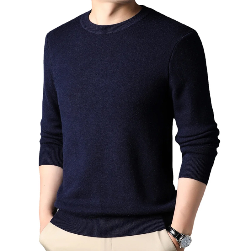 Męski sweter z dzianiny w jedn – Wool Blend Coat recenzja i cena