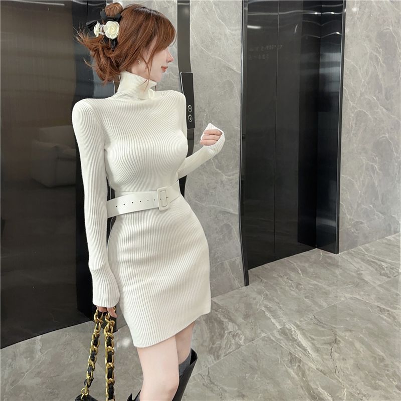 Sukienki bodycon z golfem, kró – Winter Clothing On Sale recenzja i cena