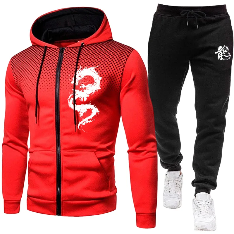 Męski Zestaw z Nadrukiem Smoka – Winter Clothing recenzja i cena