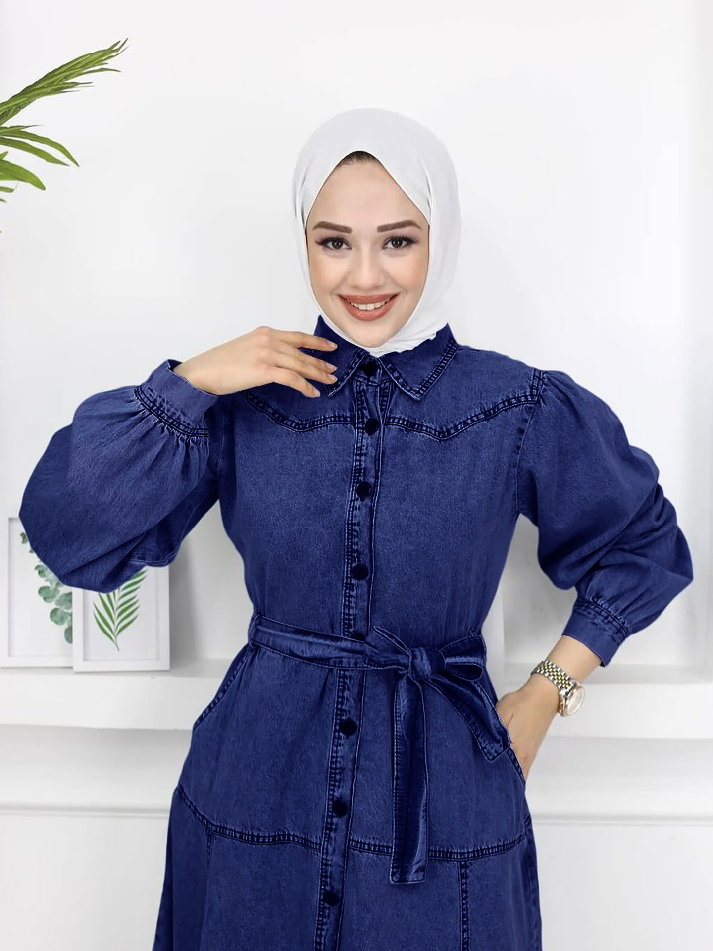 Nowa sukienka maxi z denimu na – Winter Clothing Dubai recenzja i cena