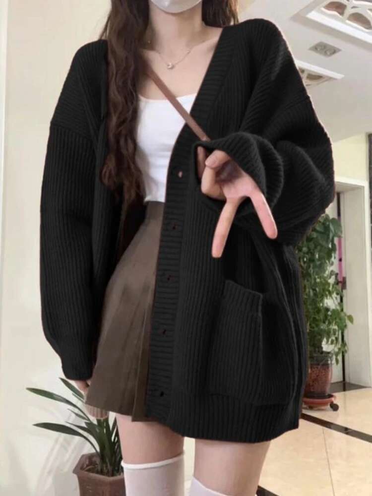 Luźny Kardigan Damski Długi Rę – Wool Blend Coat recenzja i cena
