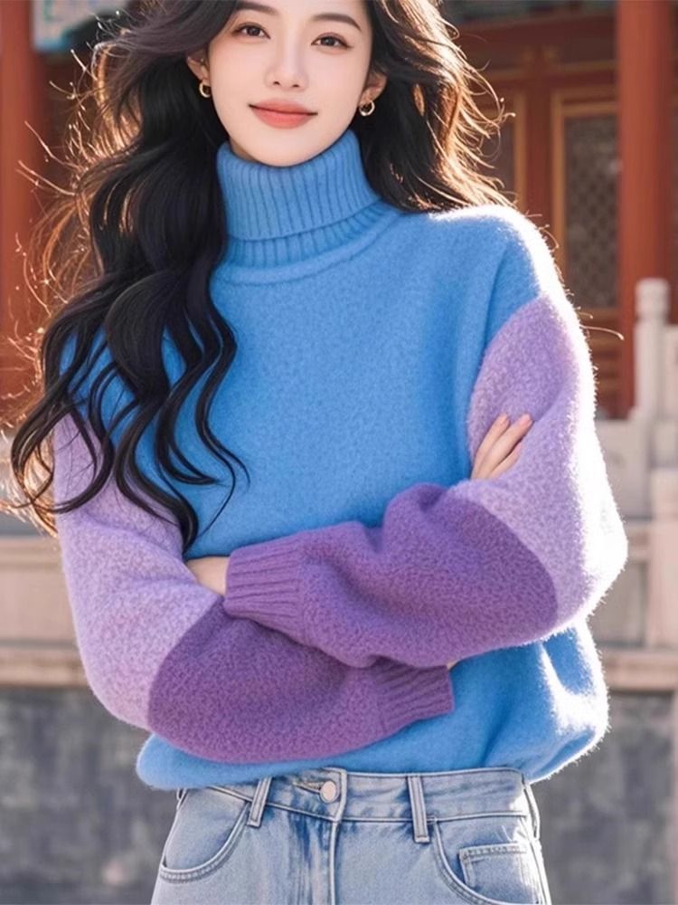 Stylowe swetry z kontrastowymi – Winter Clothing Colors recenzja i cena
